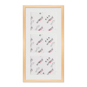 3er Galerierahmen Lund in 25x50 cm für 13x18 25x50 cm (3x13x18 cm) | Natur | Normalglas (2 mm)
