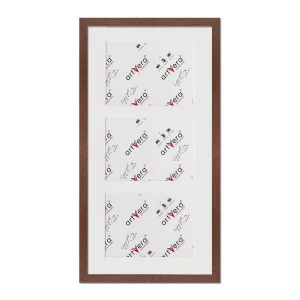 3er Galerierahmen Lund in 25x50 cm für 13x18 25x50 cm (3x13x18 cm) | Nussbaum | Normalglas (2 mm)