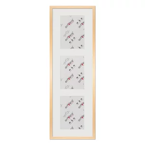 3er Galerierahmen Lund in 25x80 cm für 15x20 25x80 cm (3x15x20 cm) | Natur | Normalglas (2 mm)