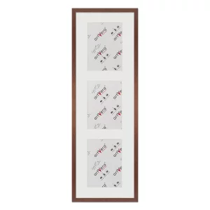 3er Galerierahmen Lund in 25x80 cm für 15x20 25x80 cm (3x15x20 cm) | Nussbaum | Normalglas (2 mm)
