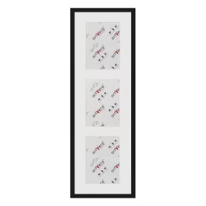 3er Galerierahmen Lund in 25x80 cm für 15x20 25x80 cm (3x15x20 cm) | Schwarz | Normalglas (2 mm)