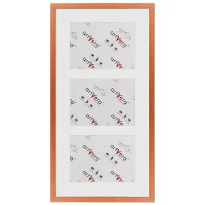 3er Galerierahmen Lund in 30x60 cm für 15x20 30x60 cm (3x15x20 cm) | Kirsche | Normalglas (2 mm)