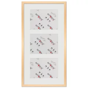 3er Galerierahmen Lund in 30x60 cm für 15x20 30x60 cm (3x15x20 cm) | Natur | Normalglas (2 mm)