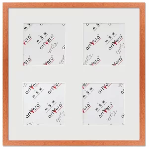 4er Galerierahmen Lund in 40x40 cm für 13x13 cm 40x40 cm (4x13x13 cm) | Kirsche | Normalglas (2 mm)