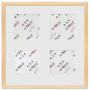 4er Galerierahmen Lund in 40x40 cm für 13x13 cm 40x40 cm (4x13x13 cm) | Natur | Normalglas (2 mm)