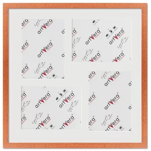 4er Galerierahmen Lund in 40x40 cm für 13x18 40x40 cm (4x13x18 cm) | Kirsche | Normalglas (2 mm)