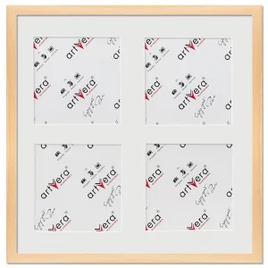 4er Galerierahmen Lund in 40x40 cm für 15x15 40x40 cm (4x15x15 cm) | Natur | Normalglas (2 mm)