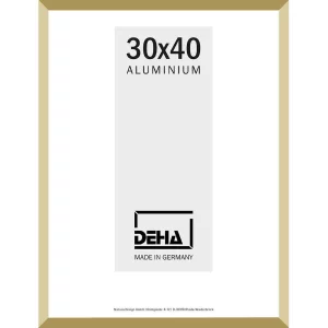 Alu-Bilderrahmen Wega nach Maß Gold matt | Normalglas (2 mm)