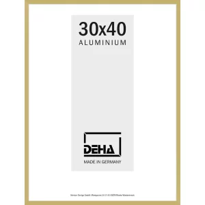Alu-Bilderrahmen Vega nach Maß Gold matt | Normalglas (2 mm)