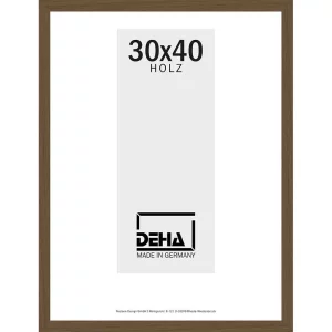 Holz-Bilderrahmen Hamal - nach Maß Nuss | Normalglas (2 mm)
