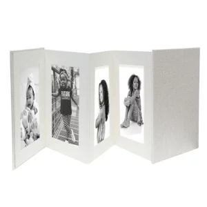 Livre accordéon en lin pour 8 photos