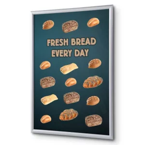 Klapprahmen 25 mm, Komplettset inkl. Plakat: Brot (Deutsch / Englisch / Französisch)