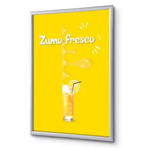 Marco para póster, Perfil de 25 mm, Set completo con póster: Zumo Fresco (Español, Francés)