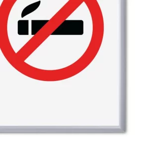 Cadre pour affiche, 25 mm, Set complet comprenant l'affiche: Non-smoking