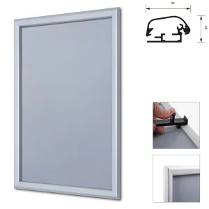 Cadre pour affiche, 32 mm avec dispositif antivol
