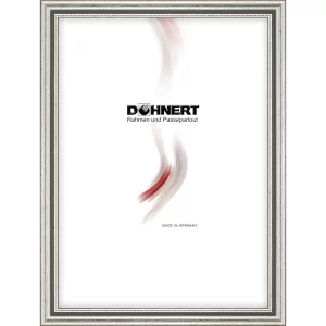 Holz-Bilderrahmen Amersham 9x13 cm | Silber mit Grau | Normalglas (2 mm)