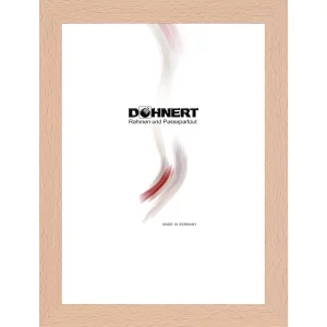 Holz-Bilderrahmen Brixton nach Maß Buche | Normalglas (2 mm)