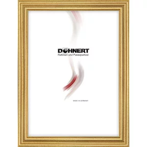 Holz-Bilderrahmen Caledonian Road nach Maß Gold | Normalglas (2 mm)