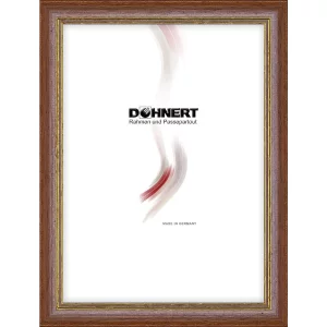 Holz-Bilderrahmen Canons Park 9x13 cm | Braun mit Gold | Normalglas (2 mm)