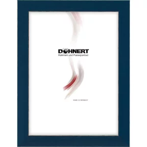 Holz-Bilderrahmen Chancery Lane 40x80 cm | Dunkelblau | Antireflexglas mattiert (2 mm)