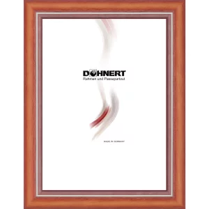 Holz-Bilderrahmen East Acton nach Maß Orange dunkel | Normalglas (2 mm)