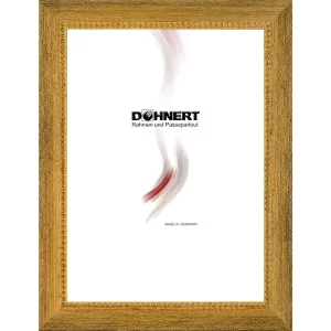 Holz-Bilderrahmen Maldon nach Maß Gold dunkel | Normalglas (2 mm)