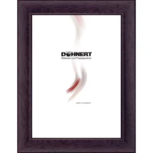 Holz-Bilderrahmen Embankment nach Maß Pflaume dunkel, matt | Normalglas (2 mm)