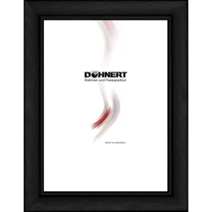 Holz-Bilderrahmen Embankment nach Maß Schwarz | Normalglas (2 mm)