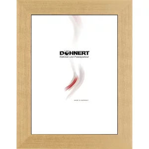 Holz-Bilderrahmen Barnet nach Maß Gold | Normalglas (2 mm)
