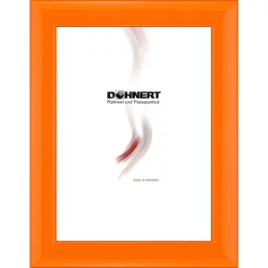 Holz-Bilderrahmen Alexandra nach Maß Orange | Normalglas (2 mm)