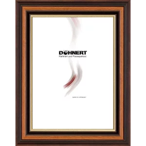 Holz-Bilderrahmen Greenford 9x13 cm | Braun-Gold | Normalglas (2 mm)