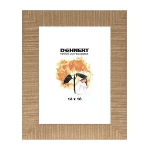 Holz-Bilderrahmen Hillingdon nach Maß Beige | Normalglas (2 mm)