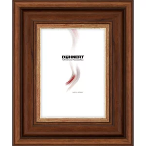 Barock-Bilderrahmen Southgate 13x18 cm | Nussbaum-Gold | Normalglas (2 mm)
