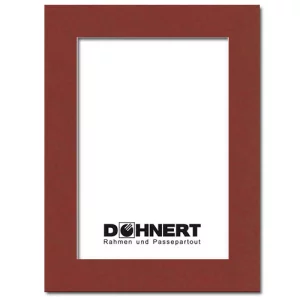 Passepartout mit eigenem Ausschnitt 15x15 cm | Bordeaux