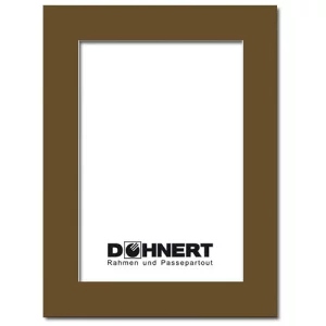 Passepartout mit eigenem Ausschnitt 15x15 cm | Espresso