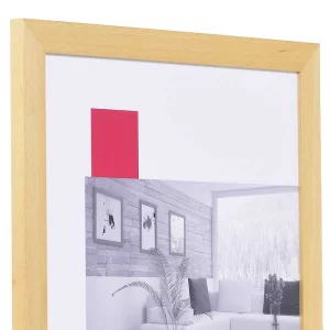 Holz-Bilderrahmen Profil TOP PRO nach Maß natur | Normalglas (2 mm)