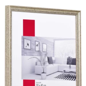 Holz-Bilderrahmen Profil 66 7x10 cm | Antiksilber | Museumsglas UV 70 entspiegelt