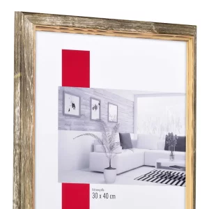 Holz-Bilderrahmen Profil 67 18x24 cm | Braun | Normalglas (2 mm)