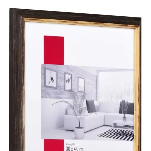 Holz-Bilderrahmen Profil 67 18x24 cm | Dunkelbraun | Normalglas (2 mm)