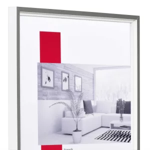 Holz-Bilderrahmen Profil 69 25x50 cm | Grau | Normalglas (2 mm)