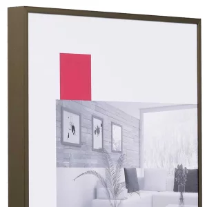 Alu-Bilderrahmen Profil 100 20x30 cm | bronze matt | Normalglas (2 mm)