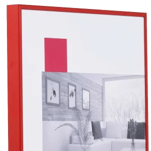 Alu-Bilderrahmen Profil 100 20x30 cm | rot RAL 3002 | Normalglas (2 mm)