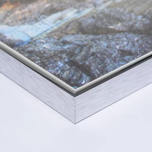 Puzzlerahmen Profil QUADRO für 1000 Teile 50x70 cm | silber hochglanz | Kunstglas (1,5 mm)