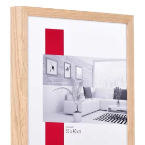 Holz-Bilderrahmen Profil 2430 nach Maß Eiche | Normalglas (2 mm)