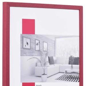 Holz-Bilderrahmen Profil 35 13x18 cm | rot | Normalglas (2 mm)
