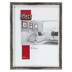 Holz-Bilderrahmen Profil 40 7x10 cm | platin | Normalglas (2 mm)