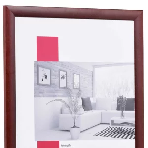 Holz-Bilderrahmen Profil 43 nach Maß rot | Normalglas (2 mm)