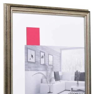 Holz-Bilderrahmen Profil 44 13x18 cm | silber | Normalglas (2 mm)
