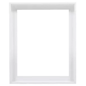 Schattenfugenrahmen 50F schmal als Maßanfertigung weiß | Leerrahmen (ohne Glas und Rückwand)