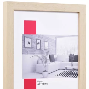 Holz-Bilderrahmen Profil 52 nach Maß natur | Normalglas (2 mm)